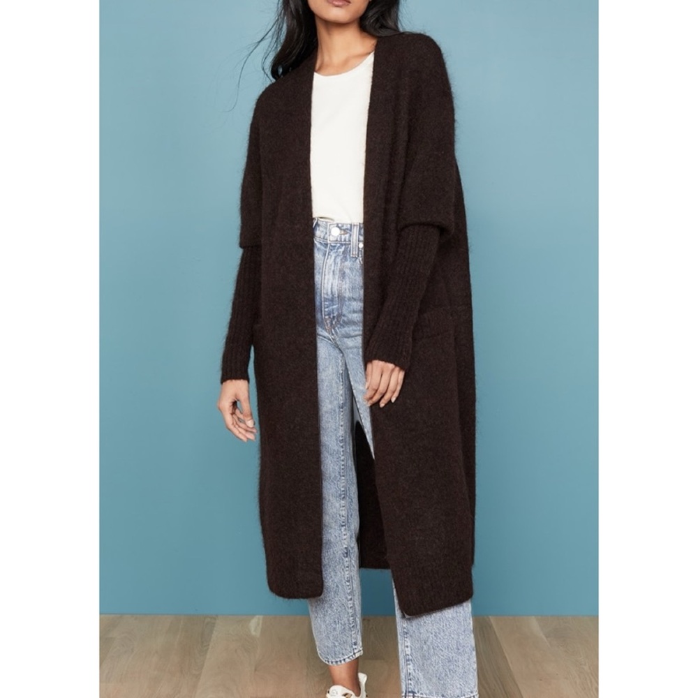 Acne Studios Grey Mohair Long Raya Cardigan